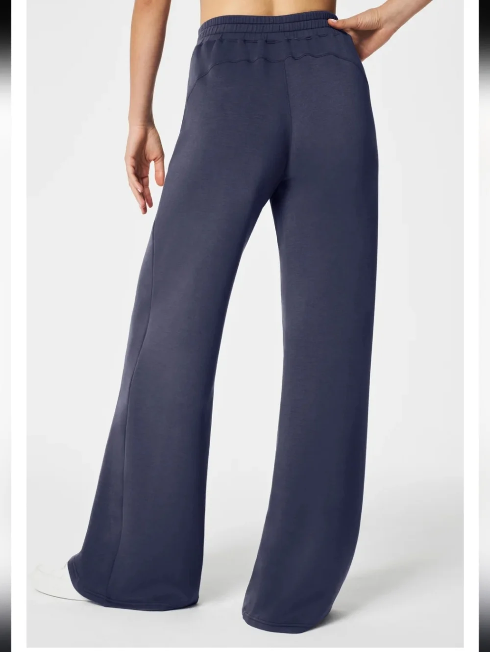 Spanx AirEssentials Wide Leg Pants Navy Lounge Trousers Travel Size Small - Picture 2 of 6